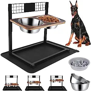 Ciconira Metal Elevated Dog Bowls