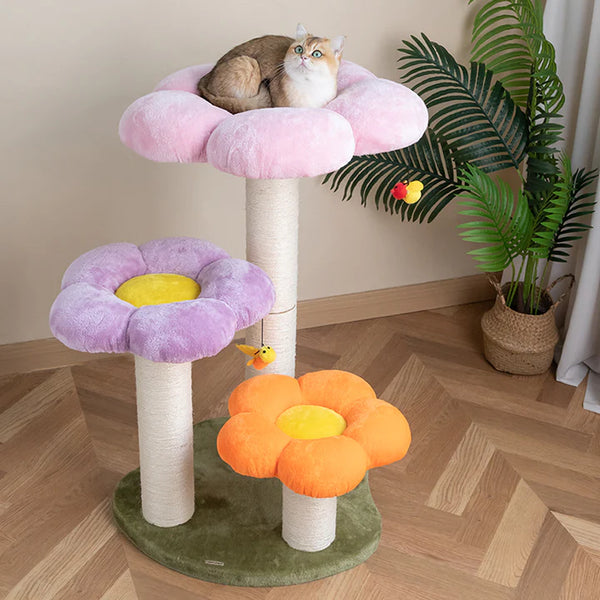 Three Flower Cat Tree